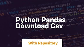 python pandas download csv