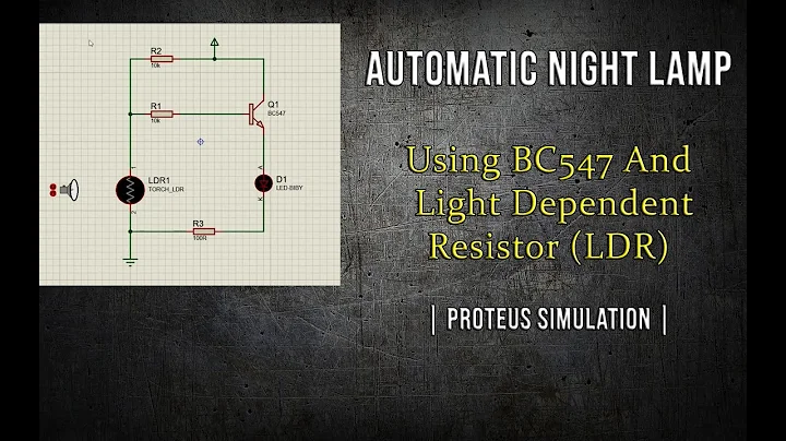 Automatic Night Light Using LDR  | Proteus Tutorial
