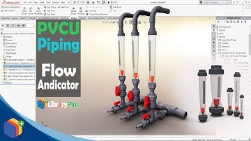 piping PVCU Flow Andicator in solidworks | Routing with LibraryPlus collection