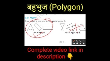 बहुभुज (Polygon) |Explained in hindi| #YoutubeShorts #Shorts