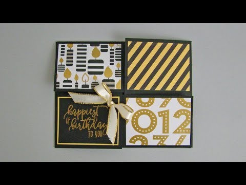 quarter fold card fancy folds 1 youtube quarter fold cards