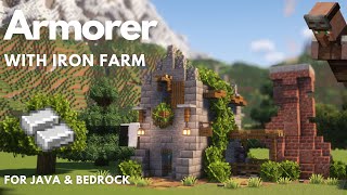 ARMORER'S HOUSE & AUTOMATIC IRON FARM | Minecraft Tutorial | Java & Bedrock [1.20+]