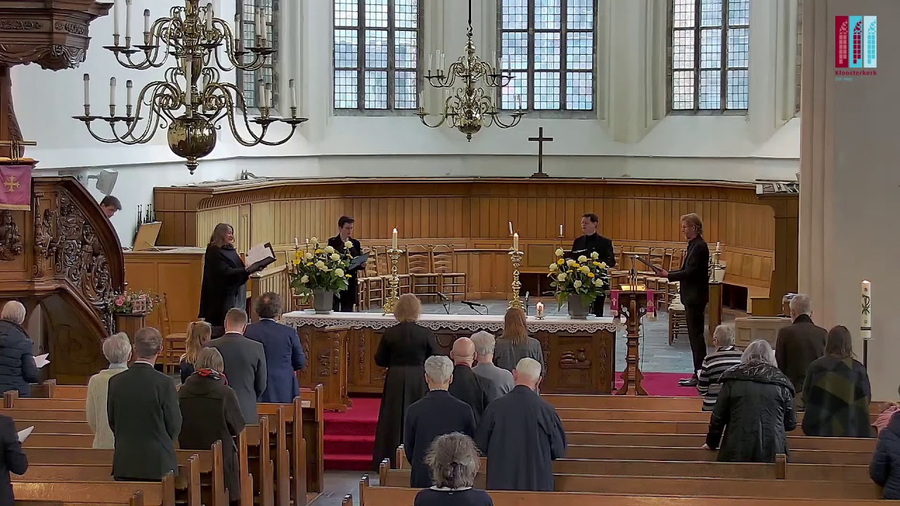 LB122 'Hoe sprong mijn hart hoog op in mij' en antifoon, ensemble olv Daniel Rouwkema, dienst 14-3-2