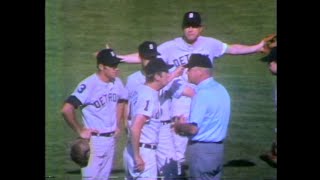 1971Detroit Tiger Hall of Famers Al Kaline and Billy Martin battle with the Umpires at Fenway Park