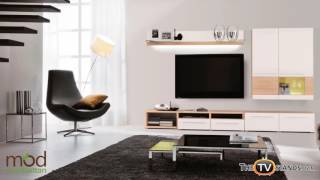 Mod Style Wood TV Stand for TVs up to 65″, Black Modern TV Stands by MOD Manhattan