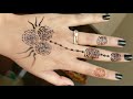 Simple and easy black henna design.