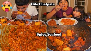 Nepali Mukbang Gilo Piro Chatpate/Spicy Seafood/Shopping/Ama ko hat ko last Khana/Jasna Jastina.