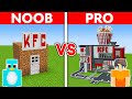 NOOB vs PRO: MODERN KFC HOUSE BUILD CHALLENGE in Minecraft