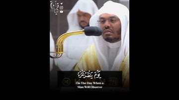 ﴿وَيَقولُ الكافِرُ يا لَيتَني كُنتُ تُرابًا﴾ آواخر سورة النبأ للشيخ ياسر الدوسري 🤍..