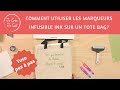 Comment utiliser les marqueurs cricut infusible ink