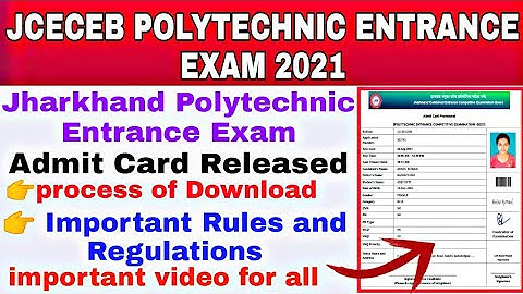 Important Guidelines For Appearing in Polytechnic Entrance Exam 2021 | JCECEB PECE 2021 Jharkhand
