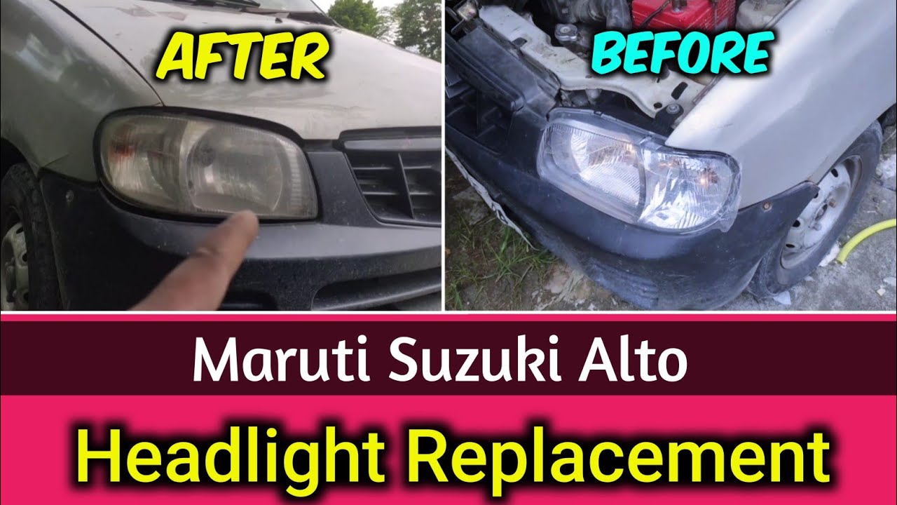 How to replace car headlight bulb Maruti Suzuki Alto headlight