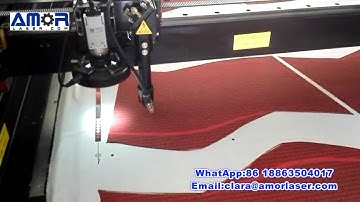 Garment laser cutting machine with CCD camera mark point positioning system
