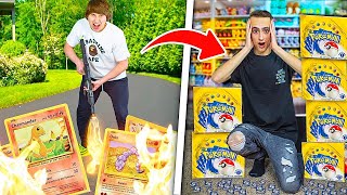 Destroying kids Pokémon cards \& surprising him w\/ $10,000 collection