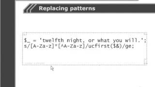 VTC Player   Perl Fundamentals, Replacing using patterns