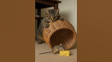 Shocking!The cat sets a trap and！The Cheese Trap! Cat Stalks as Mouse Takes the Bait #shorts 