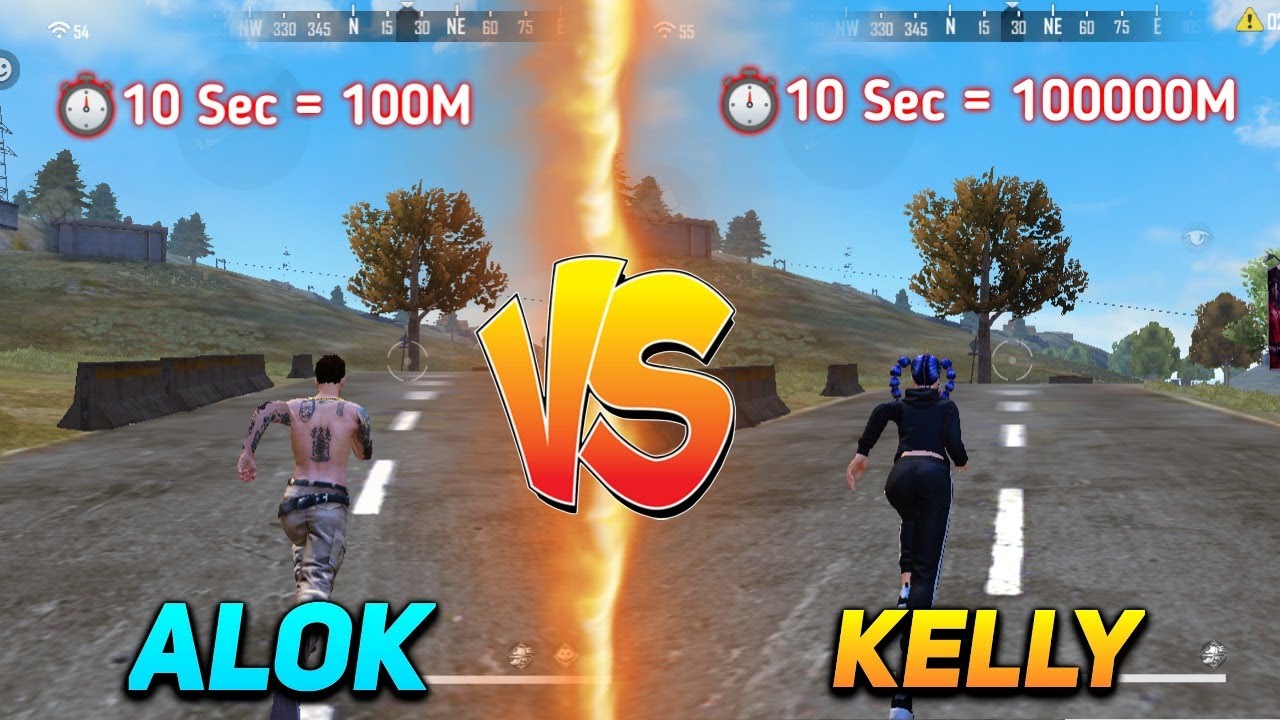 Dj Alok vs Kelly Speed Test Who Will Win In Speed? - Garena Free Fire
