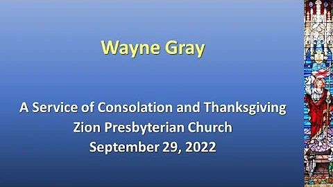 Funeral Service for Wayne Gray