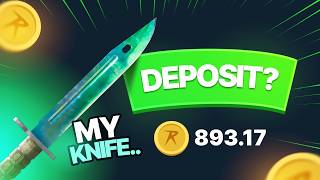 🍀 DEPOSITING MY ONLY KNIFE ON CSGOROLL! (ALL IN...)