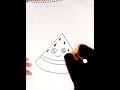 Wait for the final result 😍🍉 | Cute Watermelon Drawing ✏️🎨