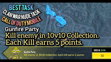 Kill enemy in 10V10 Collection. Each Kill earns 5 Points. Call Of Duty Mobile