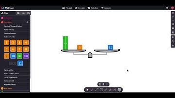 Polypad  Set up and solve simple equation with balance scales