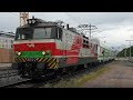 Finnische E-Lok der Baureihe Sr1 3022 VR InterCity aus Rovaniemi fährt in Oulu, Finnland ein