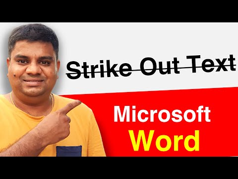 How to Strike Out Text in Word (MS Word)