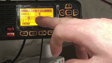 How to enter the MMSI number in an Icom VHF marine boat radio