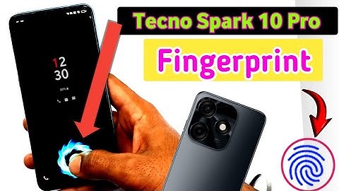 tecno spark 10 pro in display fingerprint lock/tecno spark 10 pro me fingerprint settings