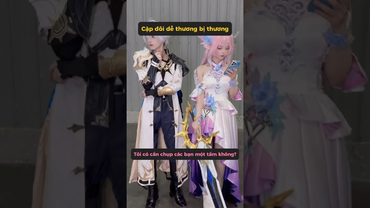 Khi chàng coser bị thương gặp cô coser đáng yêu bị thương #meowcosplay #shorts