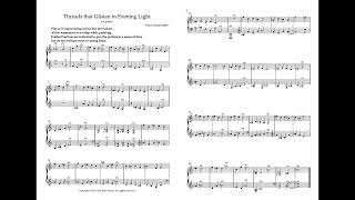 PRANAV RANJIT - Threads that Glisten in Evening Light for piano (Score Video)