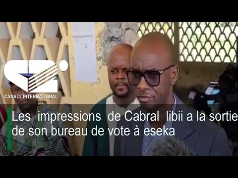 𝐉𝐎𝐔𝐑 𝐃𝐄 𝐕𝐎𝐓𝐄 Cabral Libii S Impressions As He Left His Polling Station In Eseka