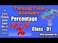 Percentage class1  basic concept clear in one class