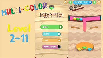 Dig This Level 2-11 Muiti Collor Solução Como Passar