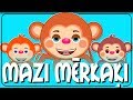 Mazi mērkaķi | | Latviešu Tautas Dziesmas | Bērnu dziesmas | 5 little monkeys in Latvian