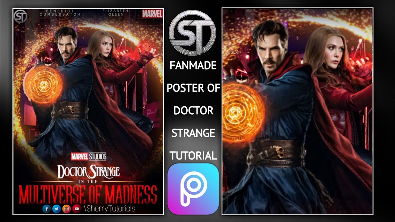 Tutorial Of Fanmade Poster Of Doctor Strange In Multiverse Of