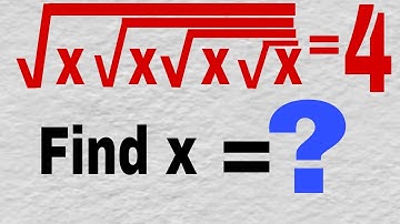 Can you solve this ? | Solve for x  | Nested Radicals