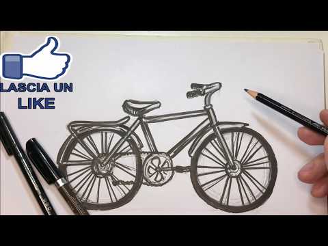 Video: Come Disegnare Una Bicicletta Con Una Matita Poco A Poco