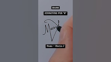 Signature for M | Macie J | SBtellME Calligraphy and Handwriting #shorts