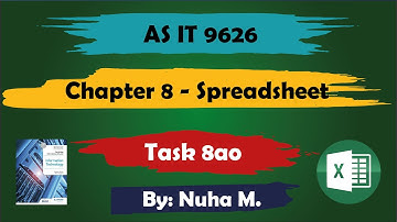 Task 8ao | Chapter 8 Spreadsheet | Cambridge AS IT 9626
