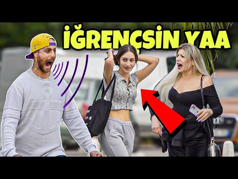 GÜZEL KIZLARIN YANINDA GEĞİRMEK !!( TEPKİLER FENA )- SOSYAL DENEY