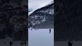 Frozen Waterfall in the Heart of Lake Louise ❄️🏔️