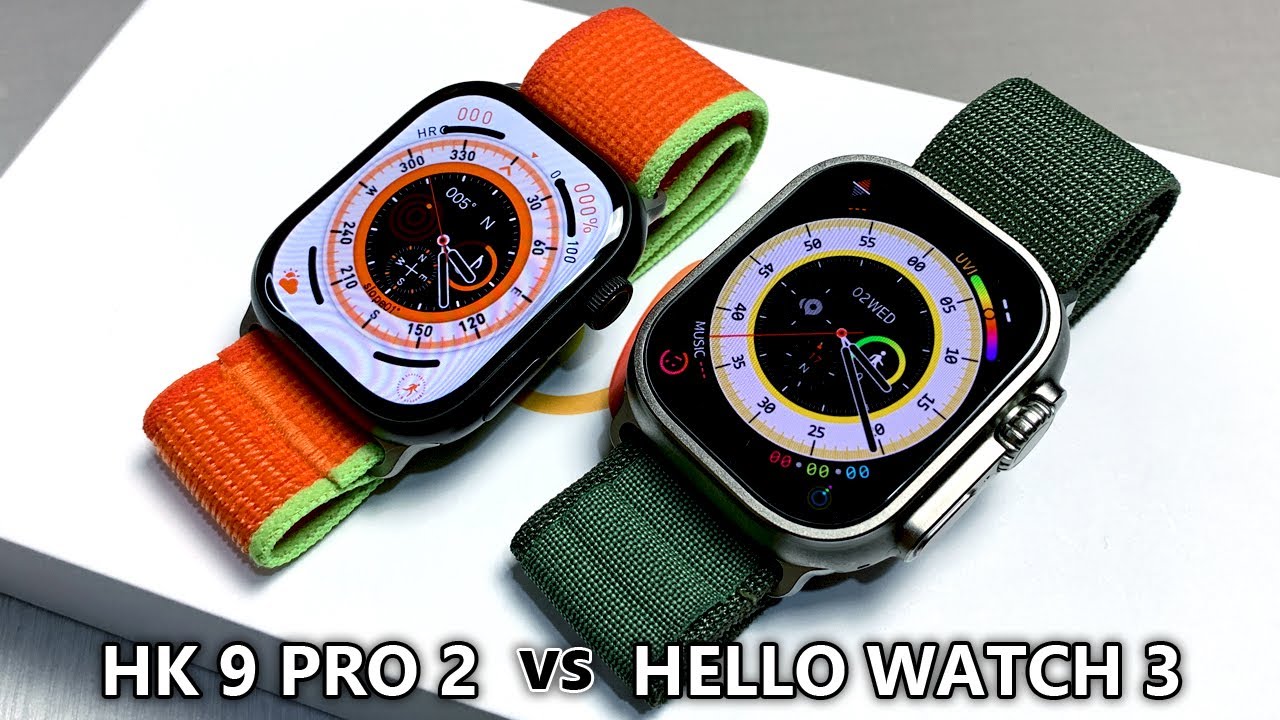 Hello Watch 3 AMOLED Full UNBOXING and Review Apple Watch Ultra Copy!  Better than HK8 Pro Max - ASMR 