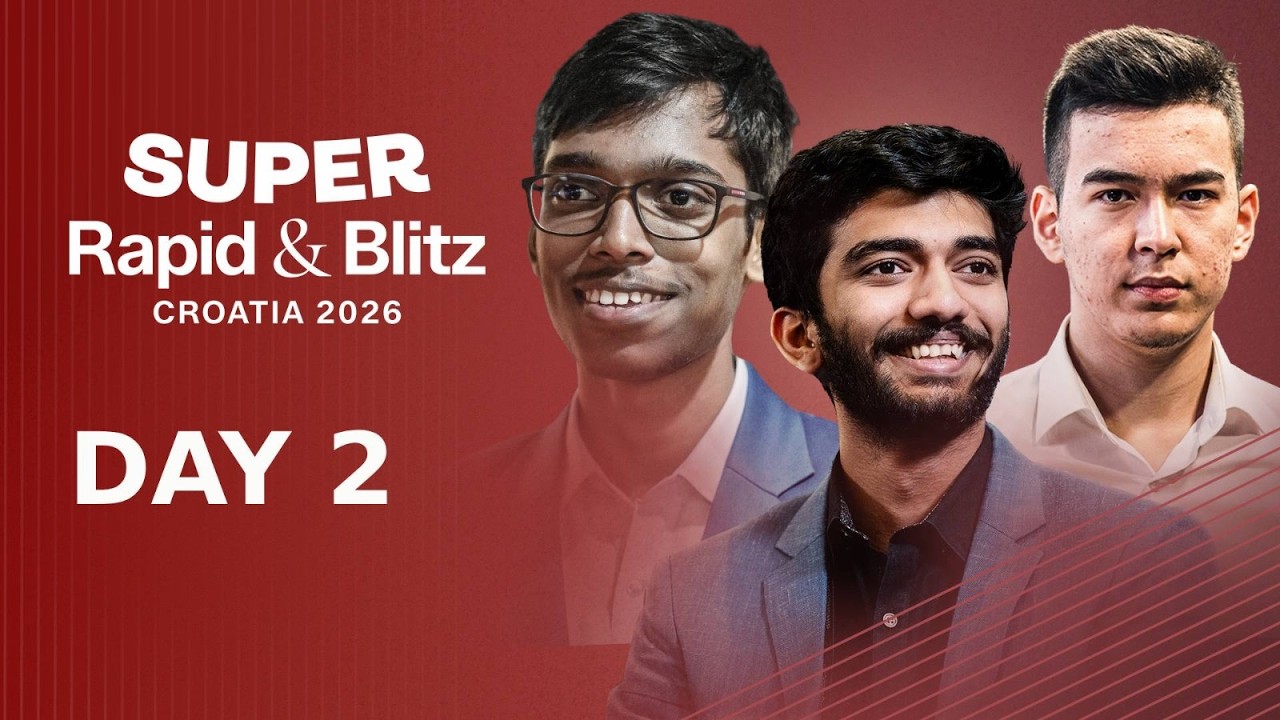 Gukesh, Pragg, Nodirbek in Action | Grand Chess Tour: Super Rapid & Blitz Croatia 2026