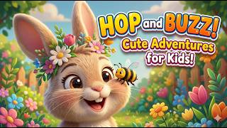 Hop and Buzz With Me 🐰🐝 | Happy Garden Friends Song | Nursery Rhymes for Kids