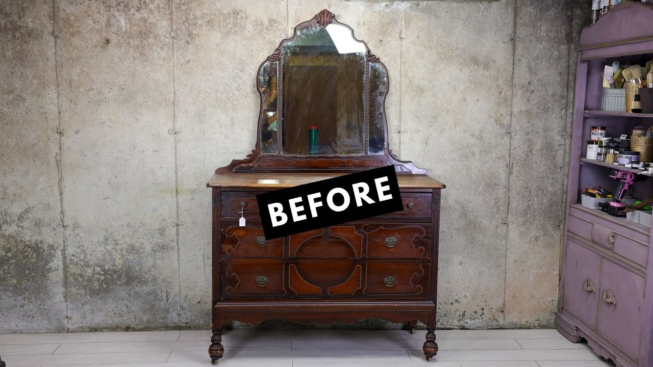 The Vintage Dresser Makeover w/ Décor Stamps