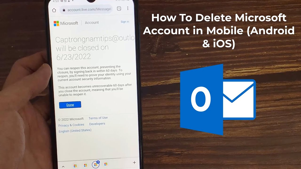 How to delete a Microsoft account