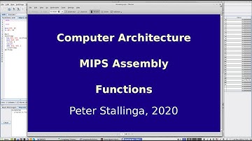 Computer Architecture: MIPS: Functions (1/3)