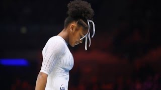 Skye Blakely (USA) - Beam Final - (Ribbon hair problem) - 2022 World Championships